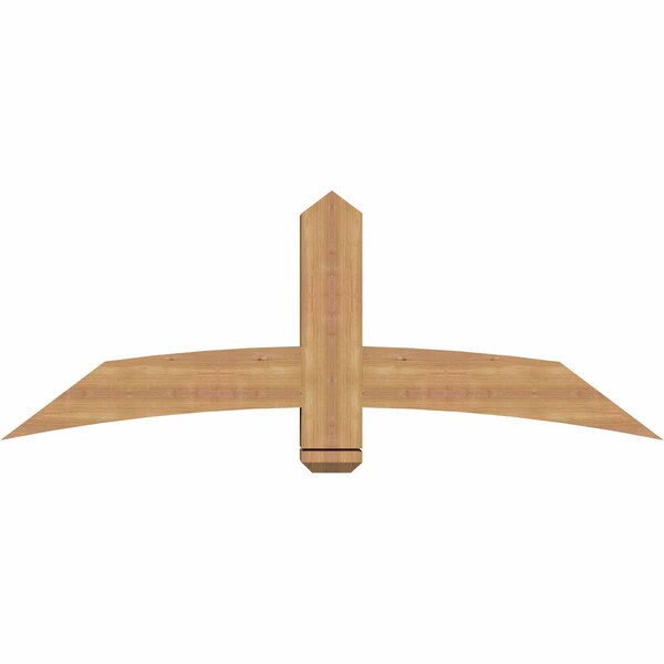 Ekena Millwork Bellingham Timber Gable Bracket, Western Red Cedar, 60"W x 22"H x 5 1/2"D x 5 1/2"F, 9/12 Pitch GBW060X22X0606BEL00SWR - main